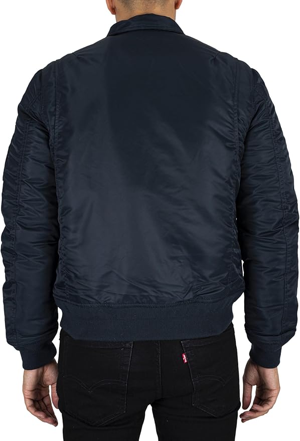 Schott Men's Removable Badge Bomber Jacket, Navy, XL : Amazon.ca
